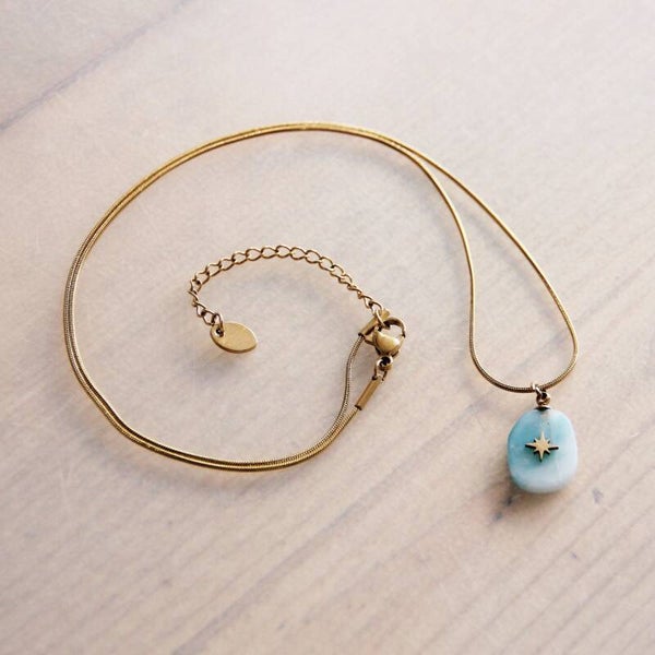 Ketting Snake Goud/Mint