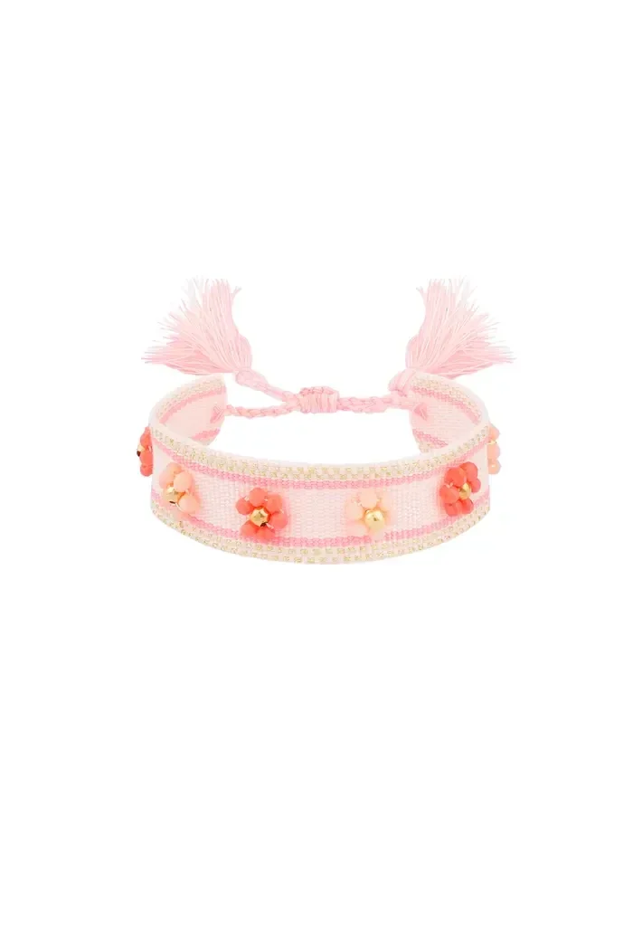 Armband Flower Party Roze