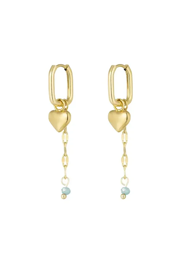 Oorbellen Forever Love Blauw