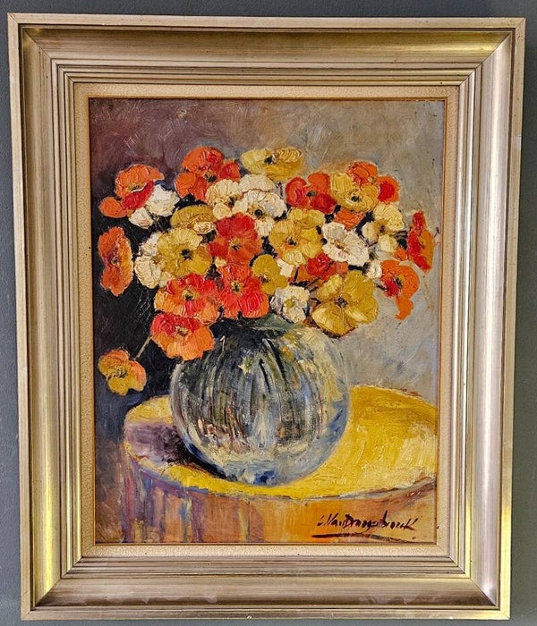 Leo Van Droogenbroeck (1905-1995), een stilleven van bloemen