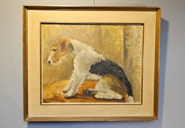 "Alertheid en Karakter"- Portret van een Draadhaar Foxterriër.