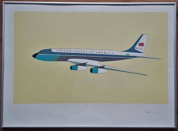 Raymond Loewy (Amerikaan, 1893-1986) “Air Force One “ Lithog