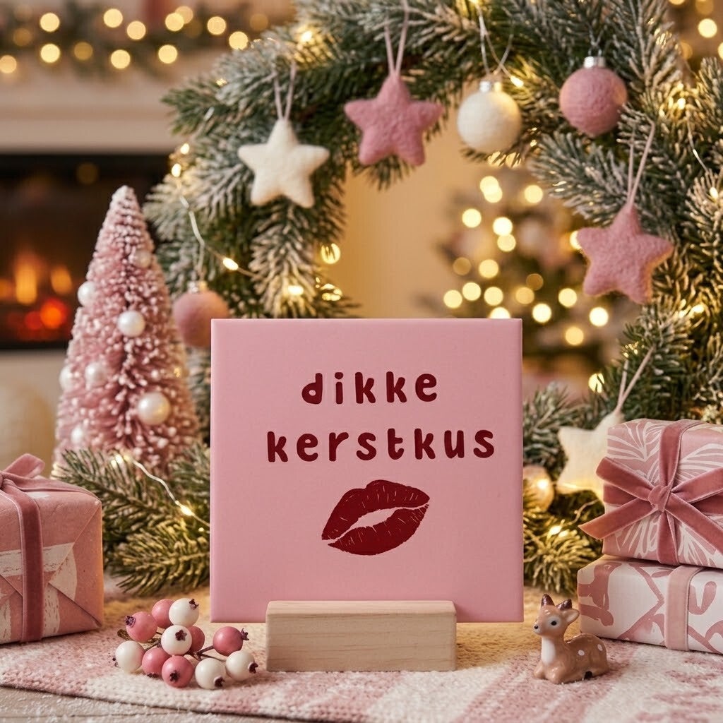Kersttegel "Dikke kerstkus"