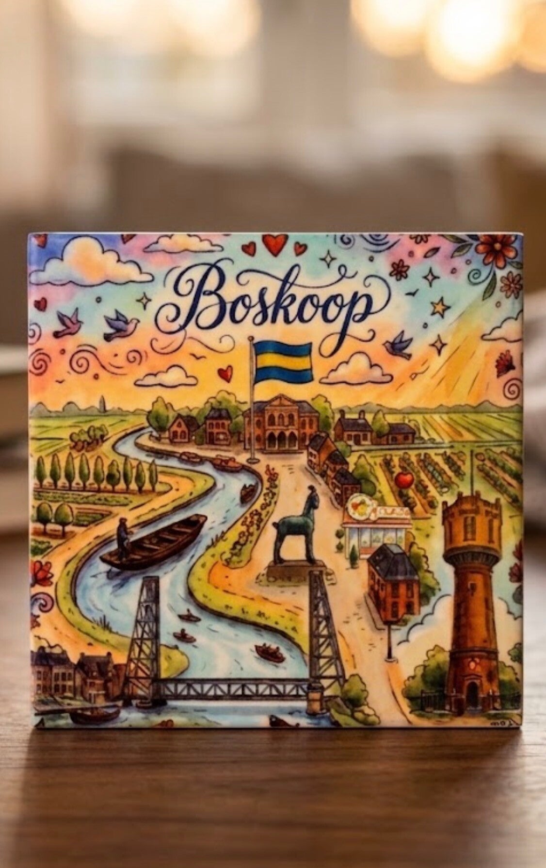 Keramisch tegeltje ‘Boskoop’ – Stukje lokale trots 🇳🇱