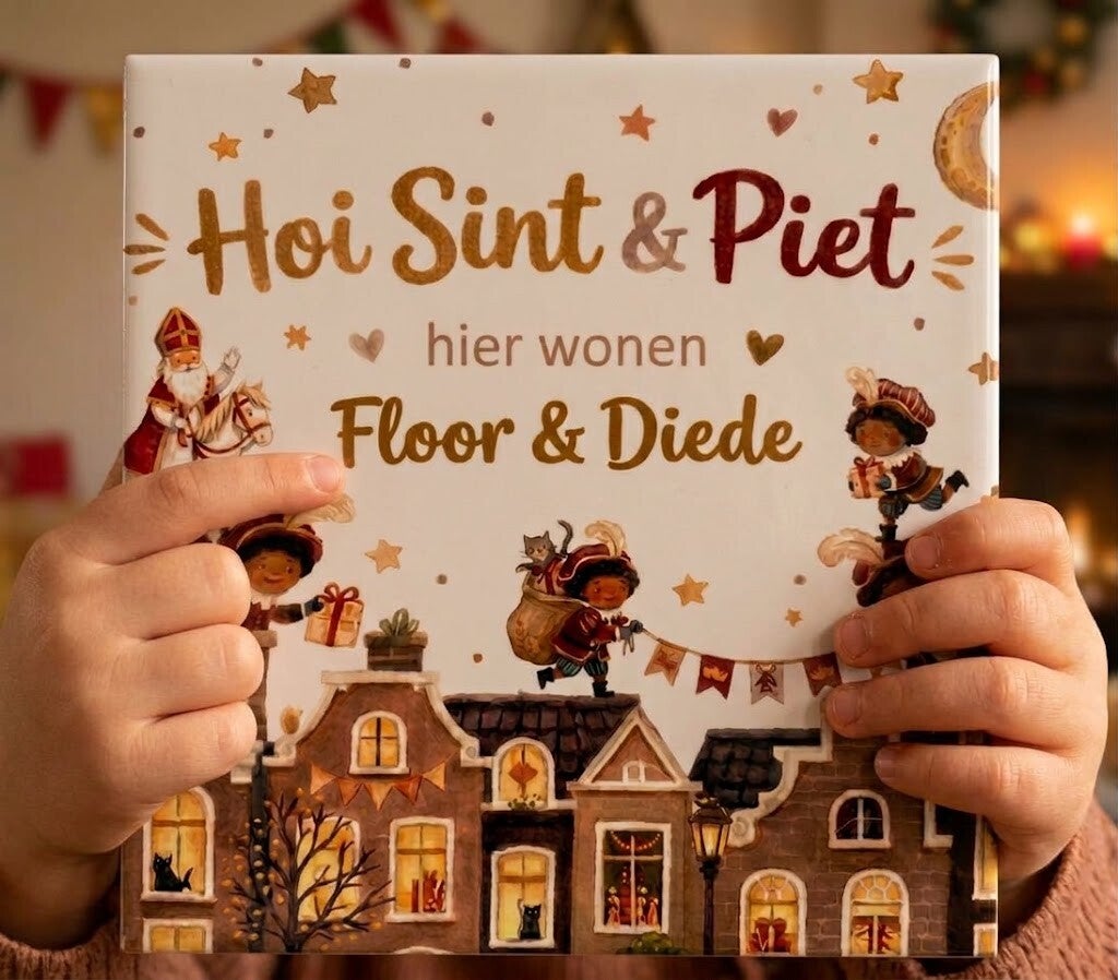 Gepersonaliseerd Sinterklaas tegeltje – Welkom Sint & Piet