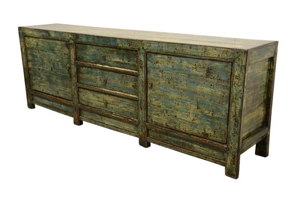 (138) Oud Chinees dressoir 245cm. breed