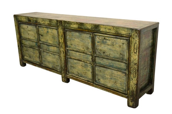 (193) oud Chinees dressoir 219cm. breed