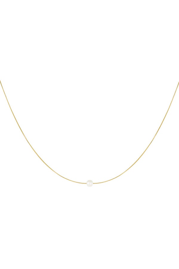 Ketting goud parel