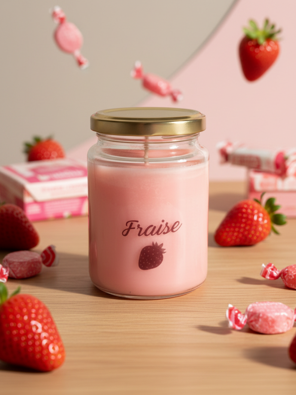 Bougie fraise 55-60h