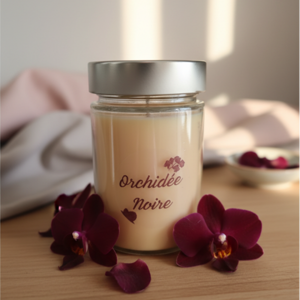 Bougie orchidée noire 55-60h