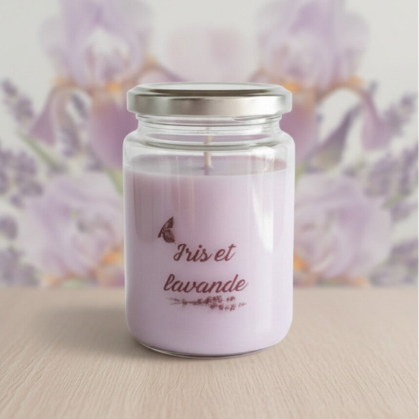 Bougie iris et lavande