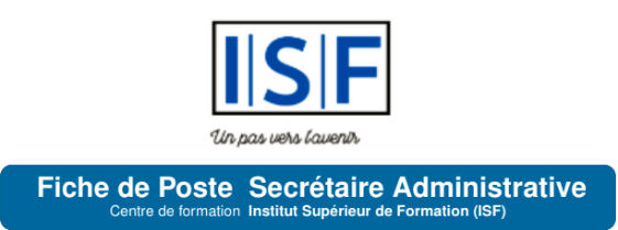 Institut Supérieur de Formation — Secrétaire administrative