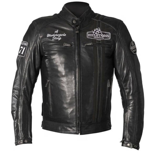 Helstons Indy Motorrad Lederjacke, schwarz