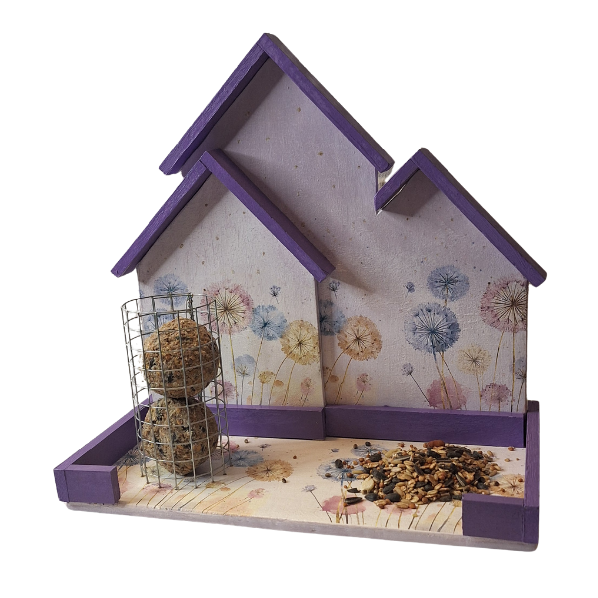 Handgefertigte Vogelfutterstation aus Holz-Ideal für Balkon & Fensterbank