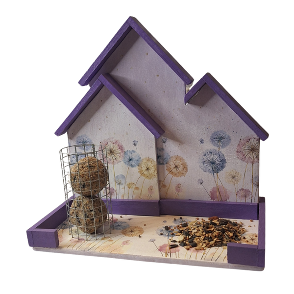 Handgefertigte Vogelfutterstation aus Holz-Ideal für Balkon & Fensterbank