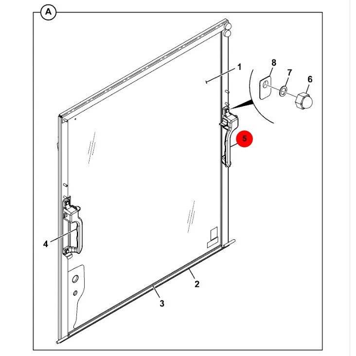 Maniglia per JCB 331/28233