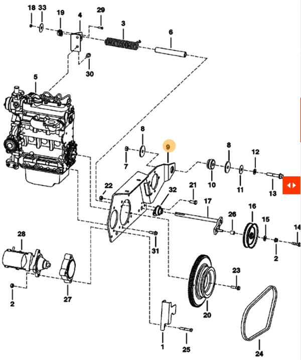 Supporto motore per Bobcat 6730934