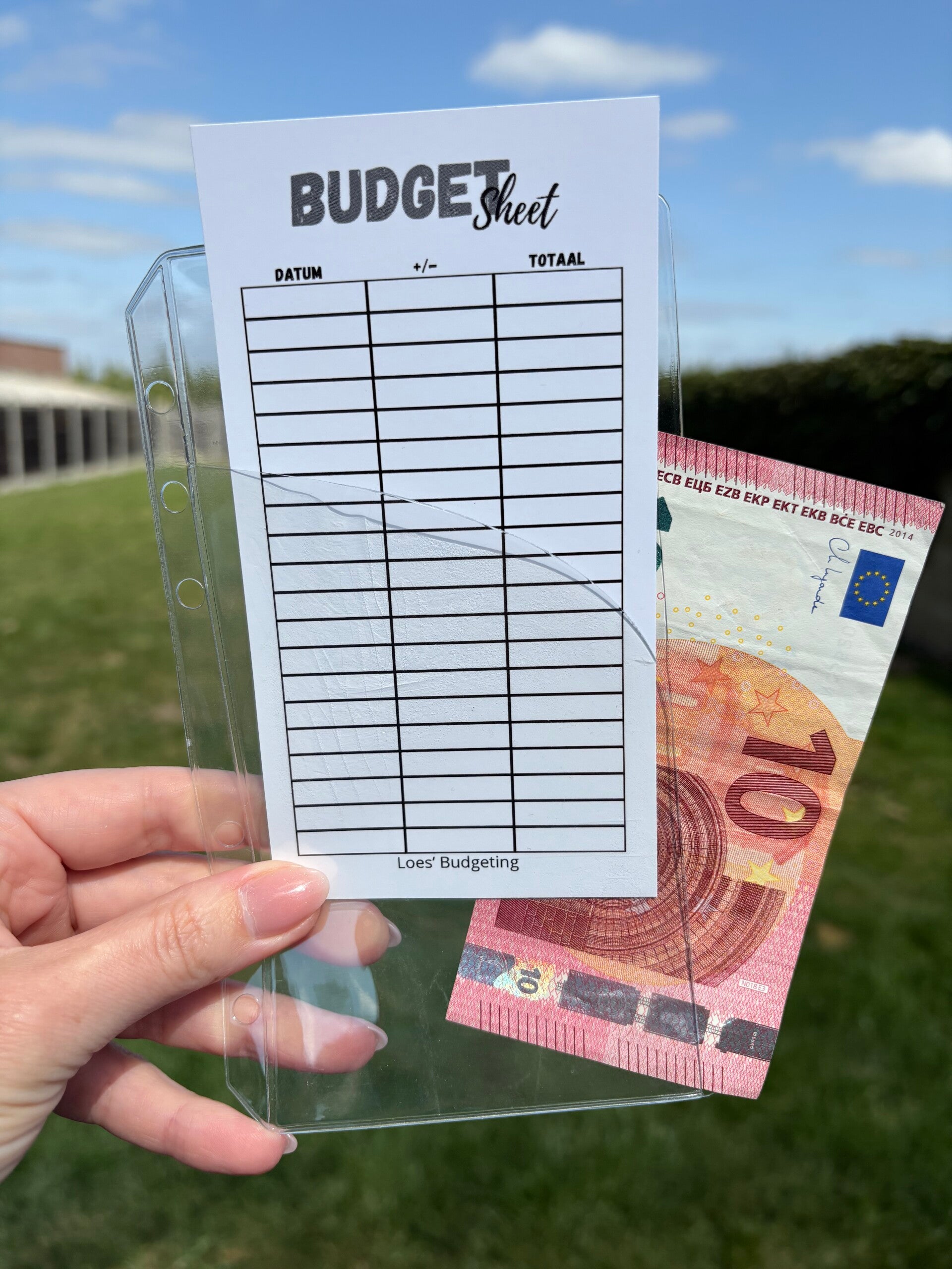 Cashenvelops (clear) zonder zipper