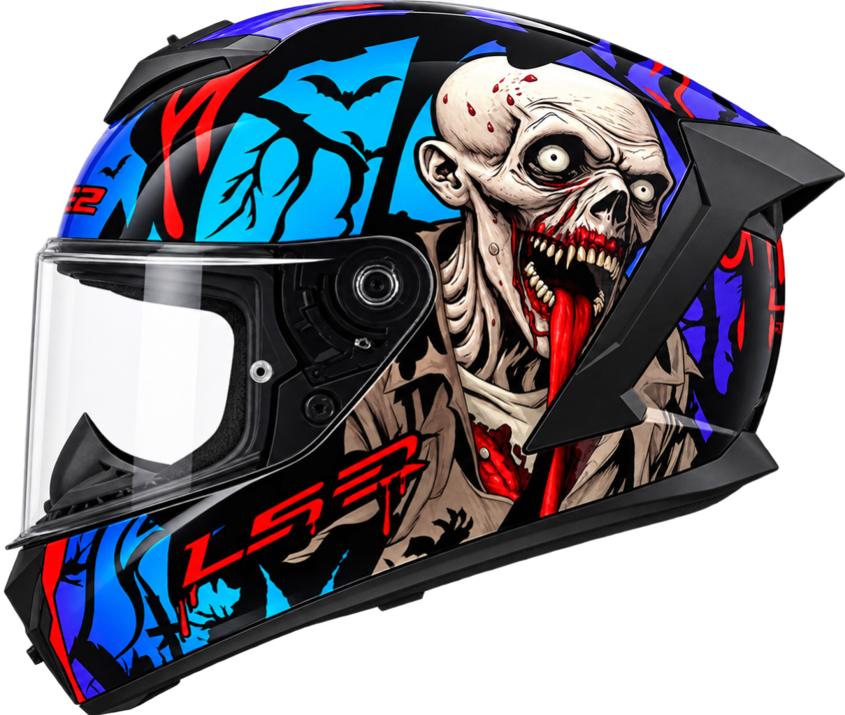 LS2 FF820 RAPID III ZOMBIE II BLACK RED BLUE