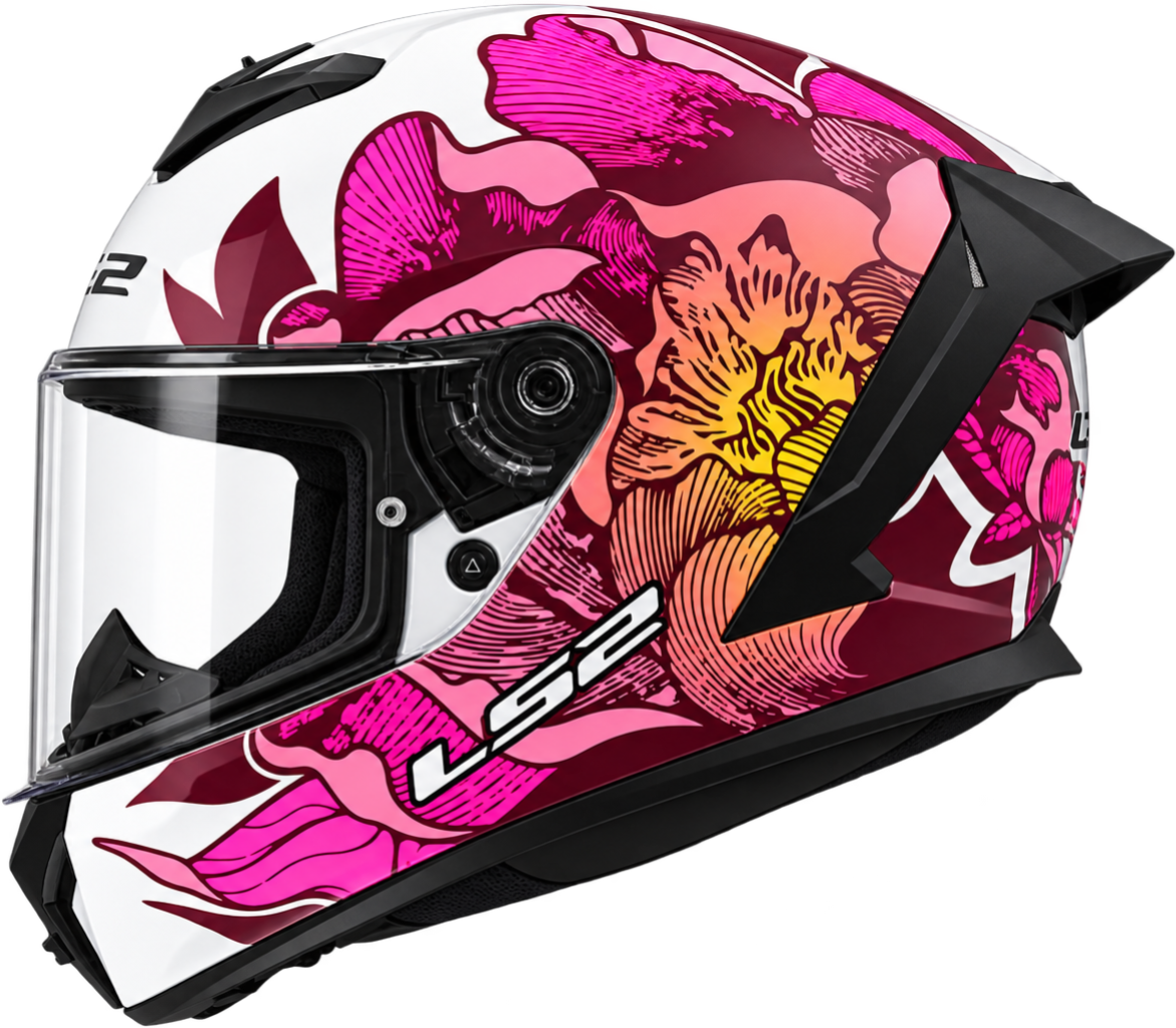 LS2 FF820 RAPID III POPPIES II WHITE PINK