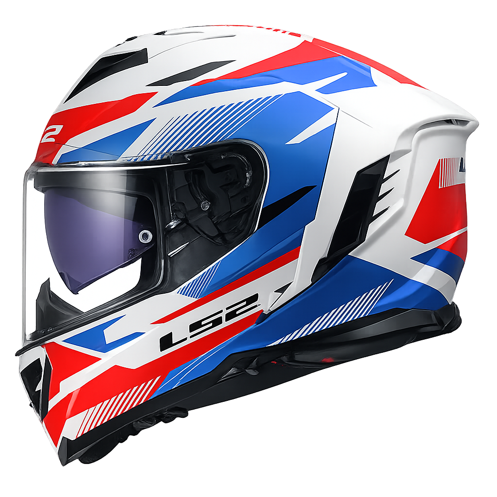 LS2 FF818 STORM III KOMAI WHITE BLUE RED