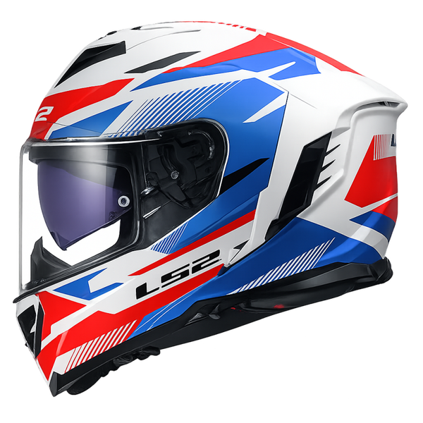 LS2 FF818 STORM III KOMAI WHITE BLUE RED