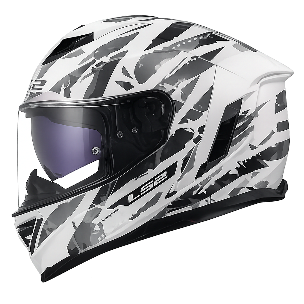 LS2 FF818 STORM III KAOS WHITE GREY