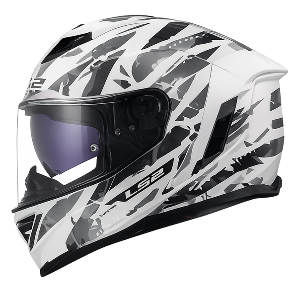 LS2 FF818 STORM III KAOS WHITE GREY