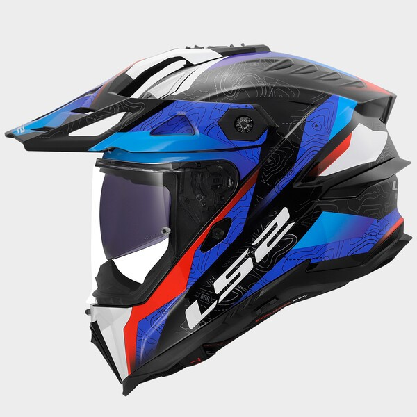 LS2 MX707 EXPLORER EVO NIVRA WHITE BLUE RED