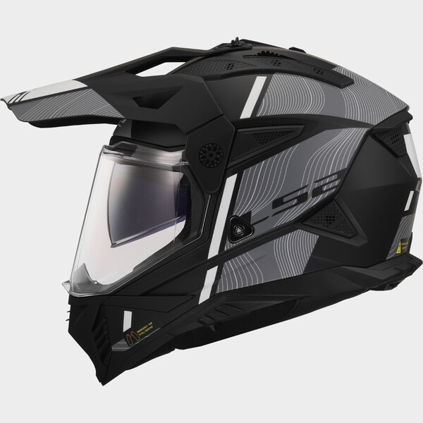 LS2 MX702 PIONEER II HILL MATT BLACK WHITE-06