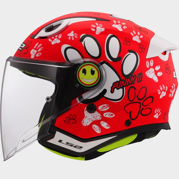 LS2 OF622 FUNNY II PAWS RED