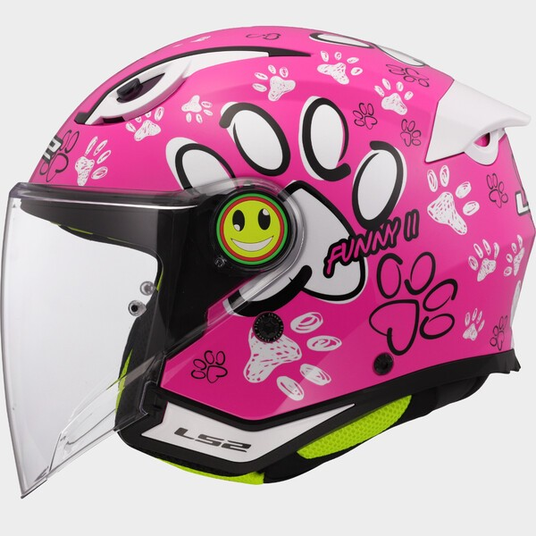 LS2 OF622 FUNNY II PAWS PINK
