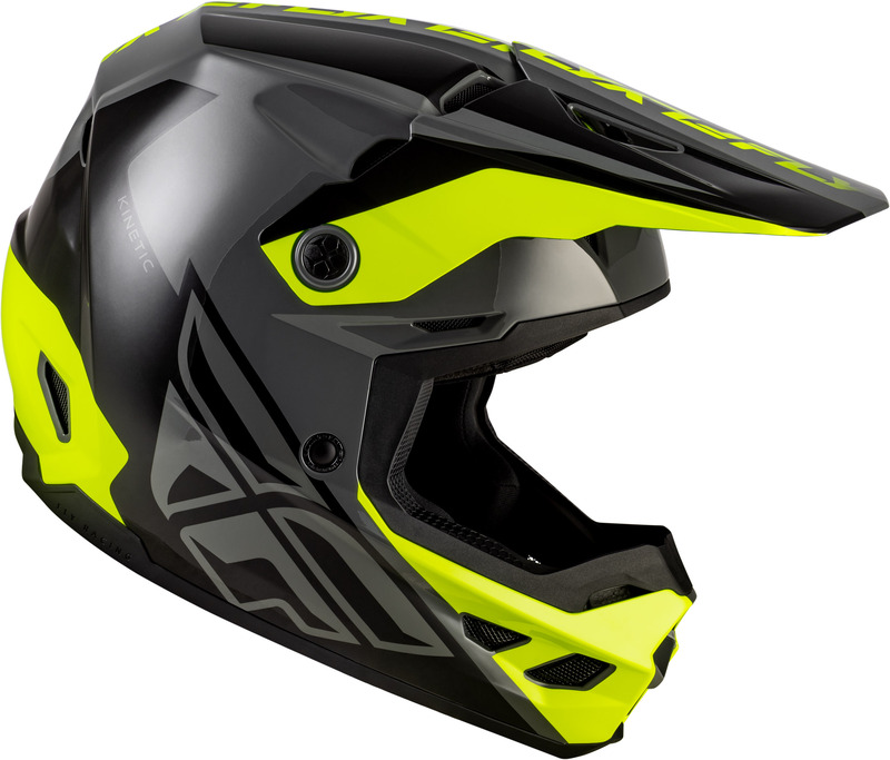 FLY RACING Kinetic Crest - gris/noir/jaune fluo