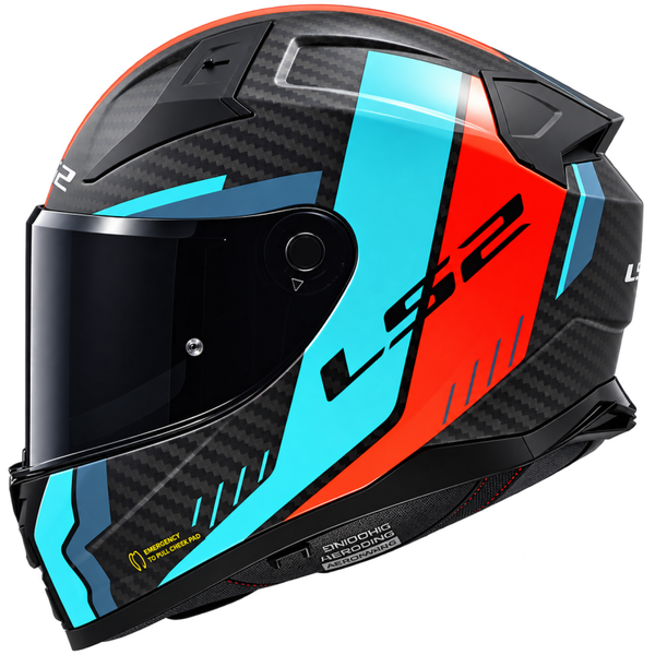 LS2 FF811 VECTOR II C GRID RED CYAN-06