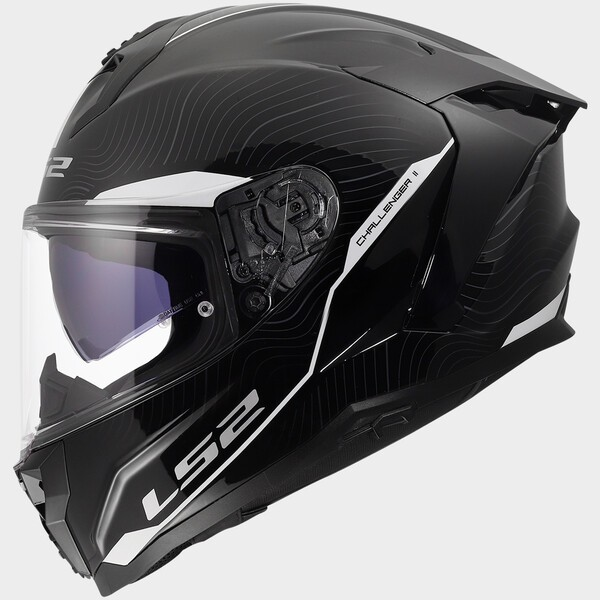 LS2 FF817 CHALLENGER II ESSENTIAL BLACK WHITE