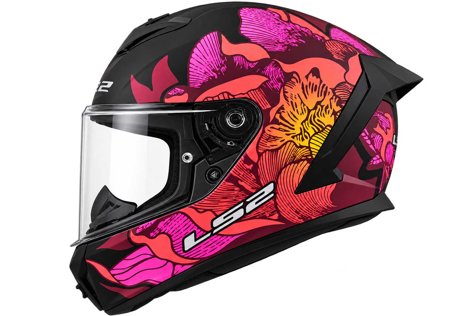 LS2 FF820 RAPID III POPPIES II BLACK PINK