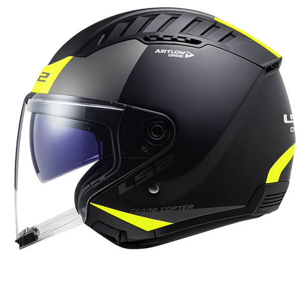 LS2 OF600 COPTER II URBANE M.BLACK H-V YELLOW