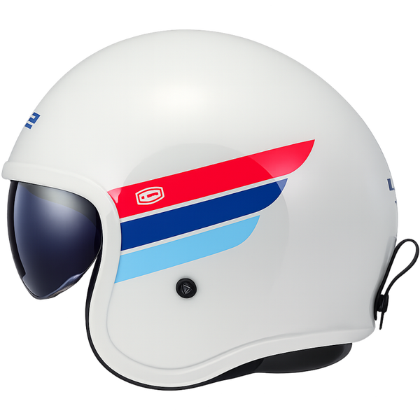 LS2 OF599 SPITFIRE RETRO WHITE BLUE RED