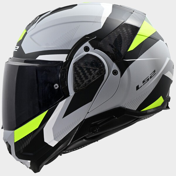 LS2 FF910 ADVANT II TRIPLE LIGHT GREY H-V YELLOW
