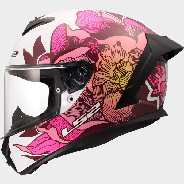 LS2 FF820 RAPID III POPPIES II WHITE PINK
