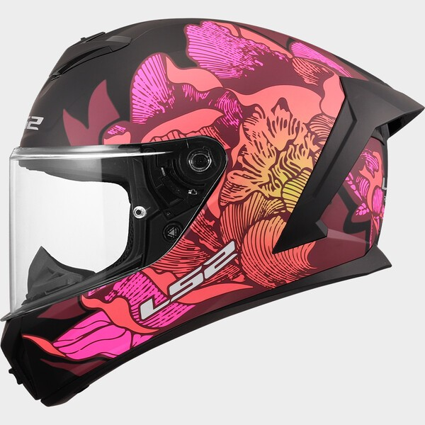 LS2 FF820 RAPID III POPPIES II BLACK PINK