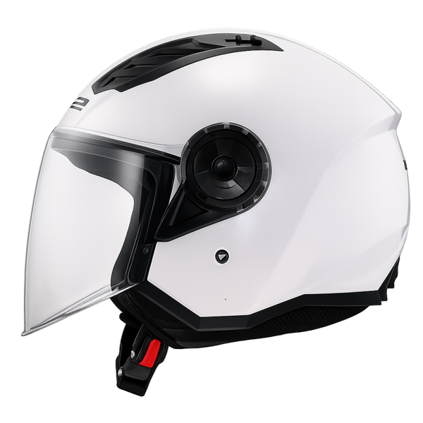 LS2 OF616 AIRFLOW II SOLID GLOSS WHITE