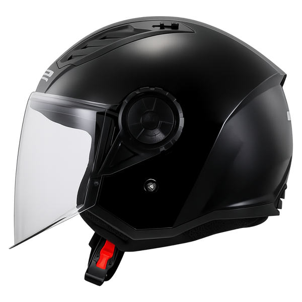 LS2 OF616 AIRFLOW II SOLID GLOSS BLACK