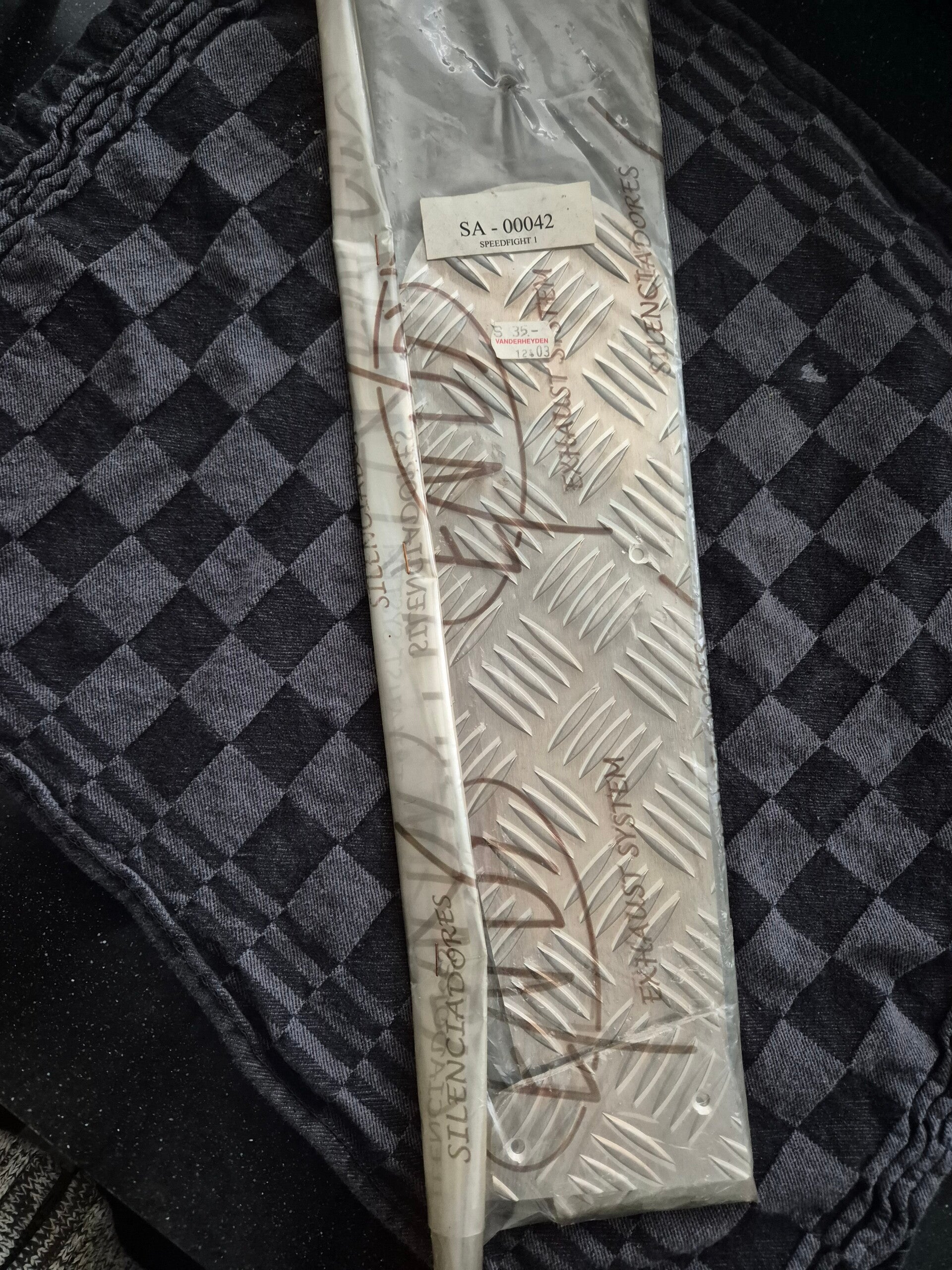 Scooter speedfiht 1 traanplaat set aluminium NIEUW