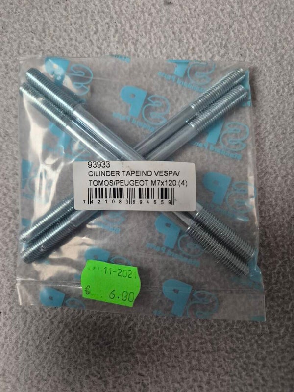 Cilinder tapeind Vespa/Tomos/Peugeot