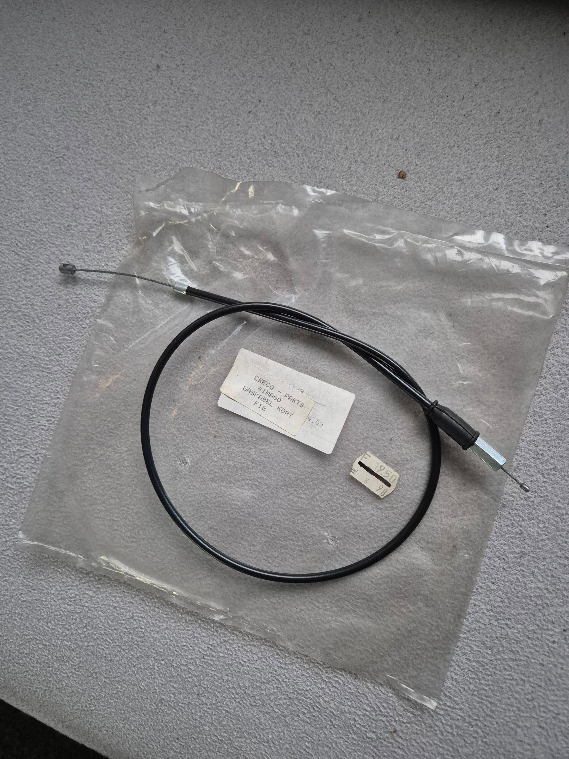 Malaguti f12 gaskabel kort