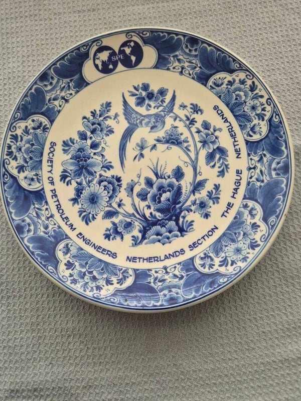 Delfs blauw bord doorsnee 24 cm