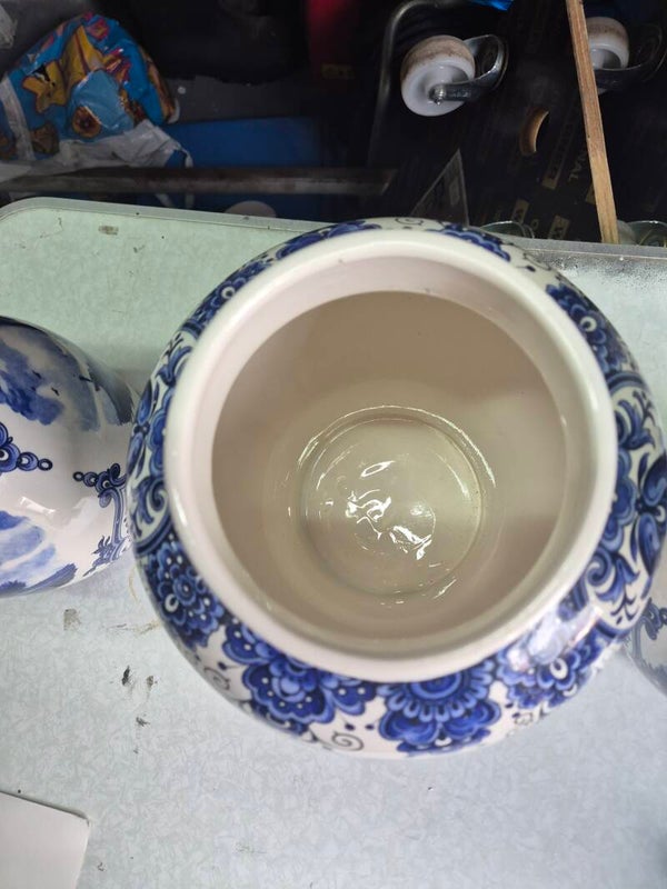 Vintage vaarzen set Delfts