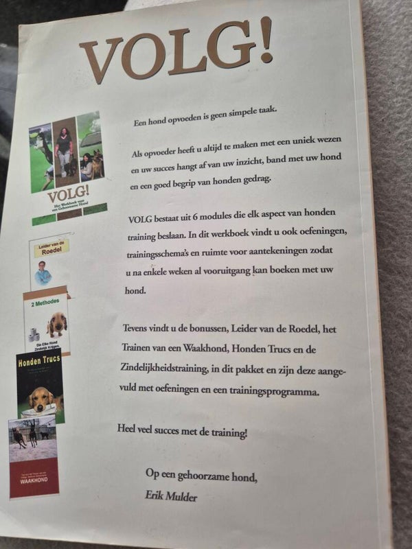 Volg leerzaam voor u en uw hond