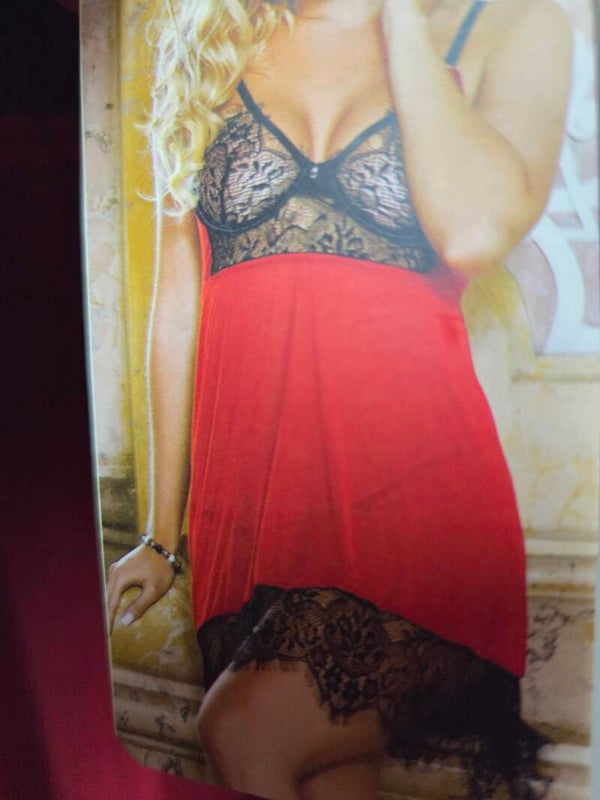 Black & Red Lace babydoll